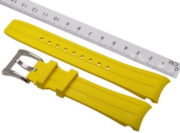 Maurice-Lacroix-Pontos-Rubber-Strap-21-mm-buckle-PT6188-PT6118-Yellow