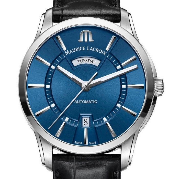 PT6358-SS001-430 BLUE Maurice Lacroix Date Watch Pontos Day