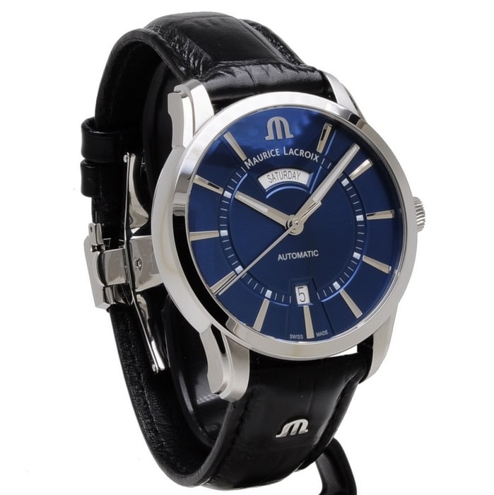 Date Day Maurice PT6358-SS001-430 BLUE Lacroix Watch Pontos