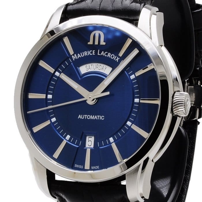 Lacroix Pontos Watch PT6358-SS001-430 Date BLUE Maurice Day