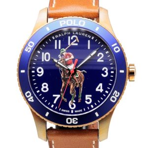 Ralph Lauren Bronze Polo Automatic Watch 611982 with Blue Dial