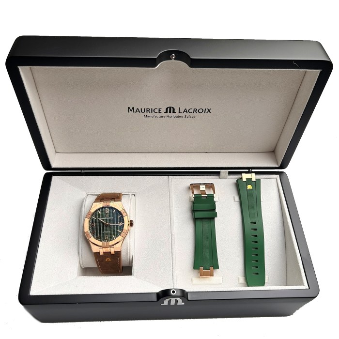 Maurice-Lacroix-Aikon-Automatic-42mm-Bronze-Green-Limited-Edition-Watch-SET-AI6008-BRZ0B-630-M-BOX