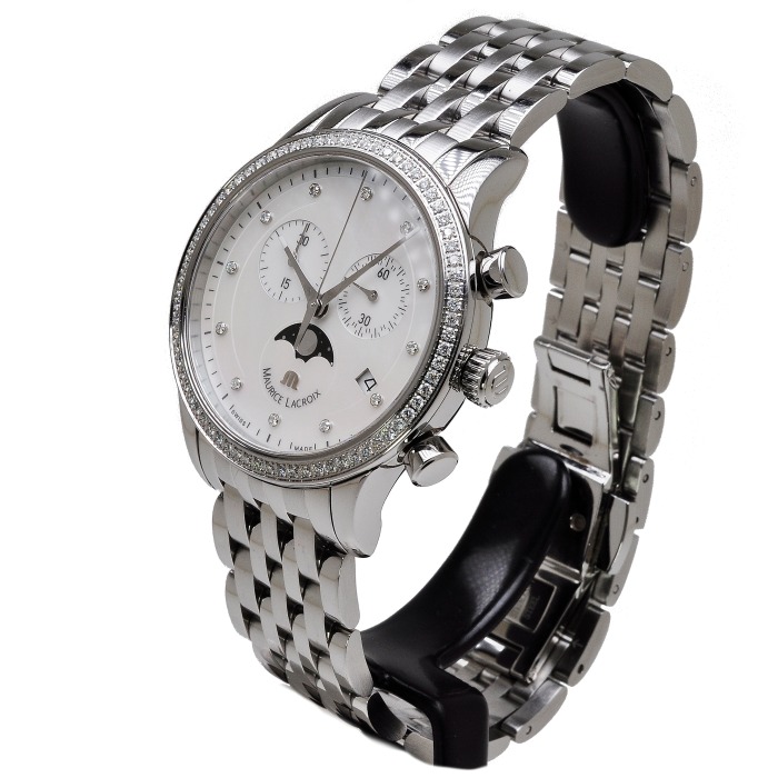 Maurice Lacroix Les Classiques Chronograph Phase de Lune Diamonds LC1087-SD502-160-