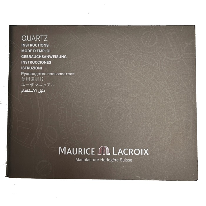 Maurice Lacroix Manual Instruction Booklet with quartz Movement