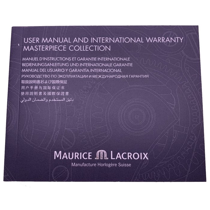 Maurice Lacroix Masterpiece Instructions Manual Booklet
