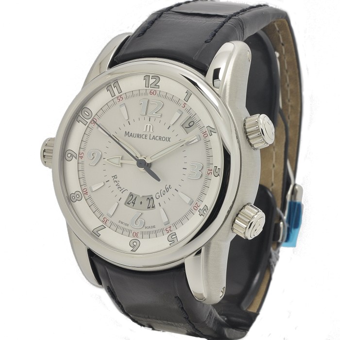 Maurice Lacroix Masterpiece Reveil Globe Alarm Watch MP6388-SS001-830-1