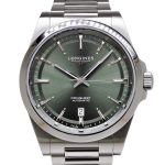 Longines Conquest with Sunray green dial automatic 41 mm Steel Watch